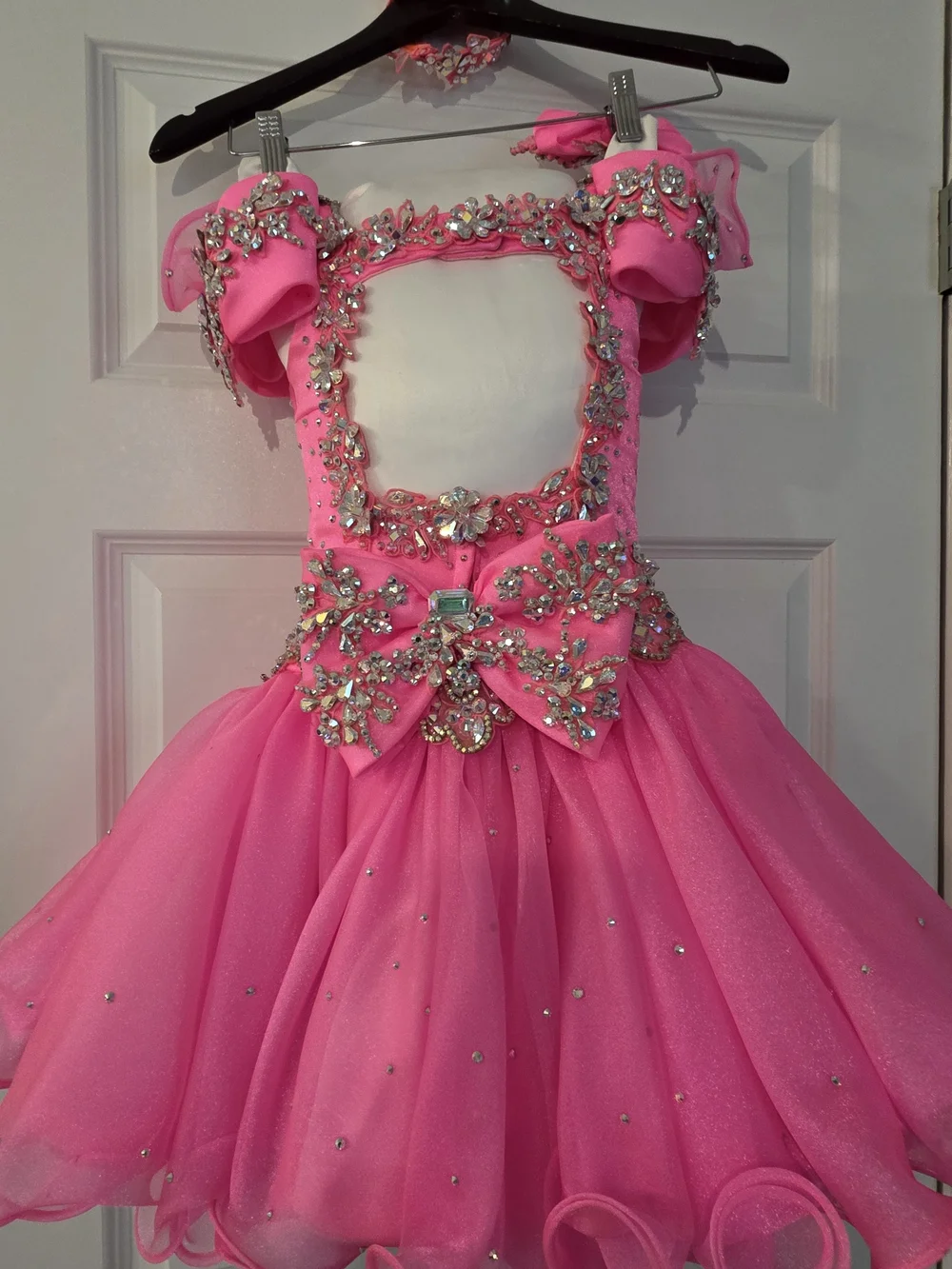 Full GLITZ Custom made Pageant Cupcake Dress w Accessories